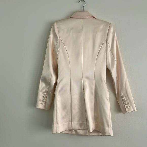 Michael Costello x Revolve Telma Satin Double Breasted Blazer Mini Dress Small - Picture 4 of 8